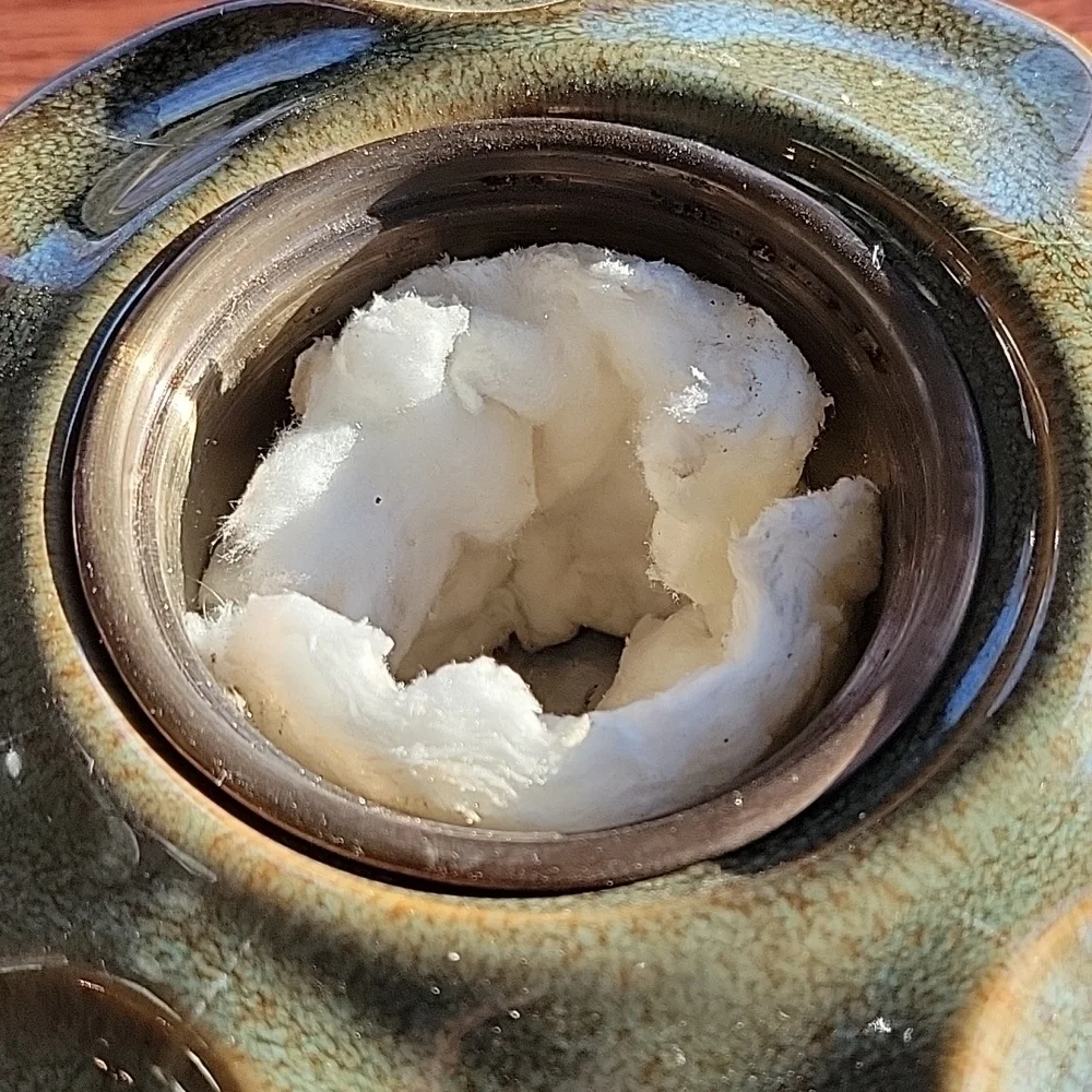 Ceramic Tabletop Fireplace 🔥. Unique Wavy Design. Fuel Not Included.